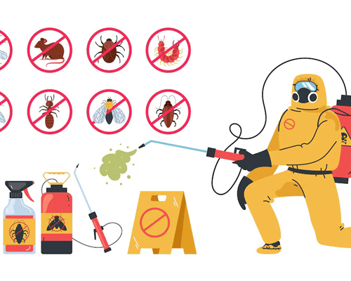 Technician Applying Treatment While Pest